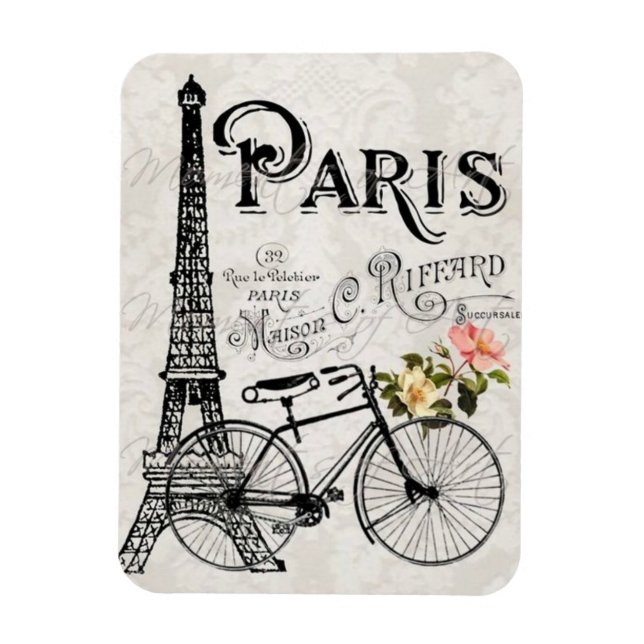 Flexible Paris, France - Magnet Vintage (Vertical)