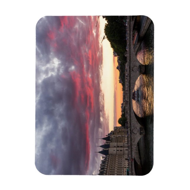 Flexible Paris Sunset Magnet (Vertical)