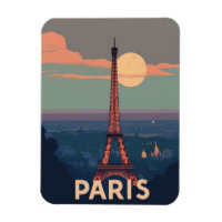 Paris Vintage Magnet Retro Tour Eiffel