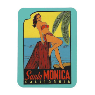 Flexible Père Noël Monica, Californie Magnet