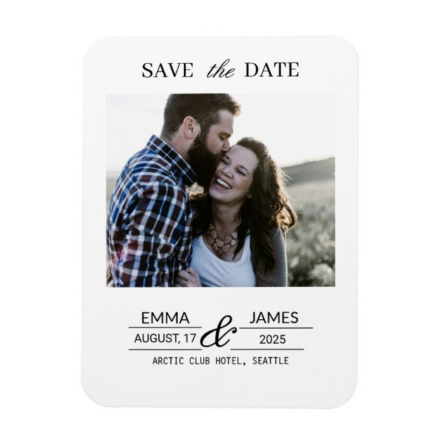 Flexible Personalized Photo Wedding Fridge magnet (Vertical)