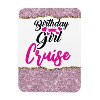 Flexible Petit Anniversaire Girl Cruise Door Magnet
