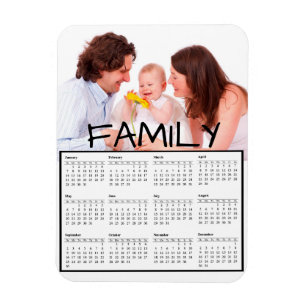 Flexible Photo de famille personnalisée Magnet Calendrier 2