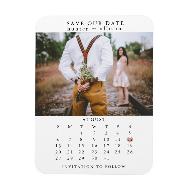 Flexible Photo du calendrier Enregistrer la date | Magnet (Vertical)
