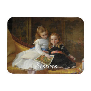 Flexible Photo Magnet de deux jeunes filles victoriennes en