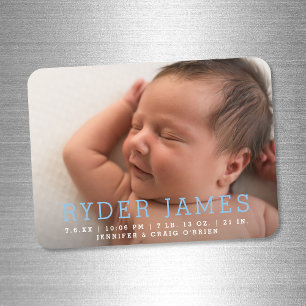 Flexible Photo Magnet moderne simple FAIRE-PART DE NAISSA