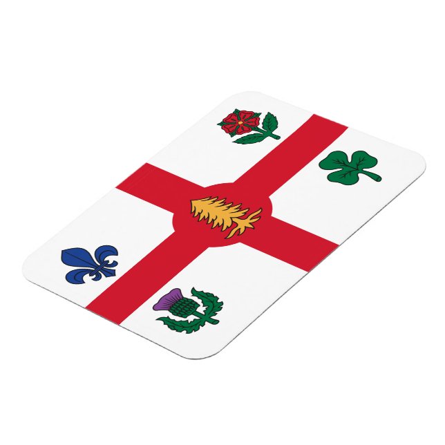 Flexible photo magnet with flag of Montreal (Linke Seite)