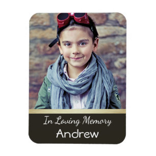 Flexible Photo Memoriam Magnet for Boy or Man