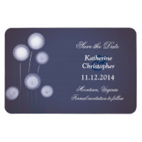 pissenlit bleu Magnet Réservez la date moderne
