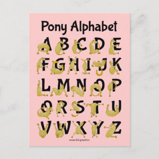 Flexible Pony | Alphabet Chart Postkarte