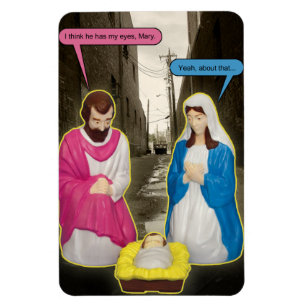 Flexible Poubelle Bébé Jésus Magnet de Noël