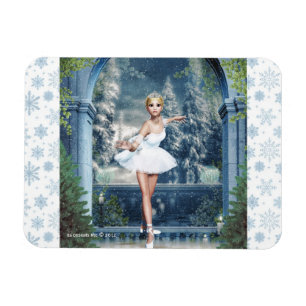 Flexible Princesse de neige Ballerina Magnet de Noël