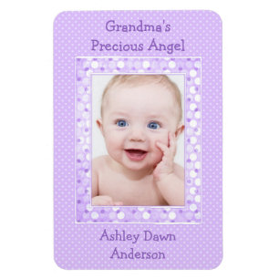 Flexible Purple Polka Dot Baby Magnet Modèle photo