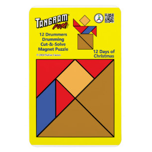 Flexible Puzzle Tangram Magnet - 12 tambours tambour