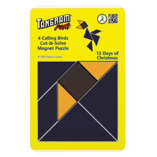 Flexible Puzzle Tangram Magnet - 4 appels d'oiseaux