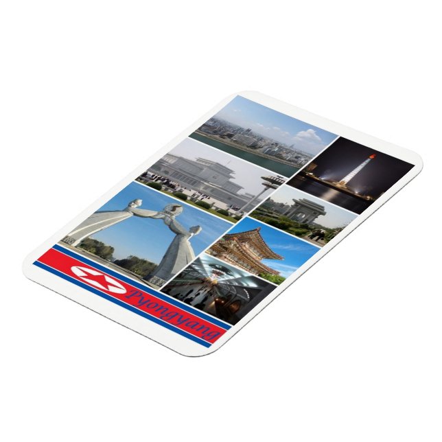 Flexible Pyongyang - Corée du Nord - Magnet (Côté Gauche)