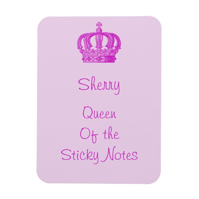 Flexible Queen of the Sticky Notes Magnet (Vertical)