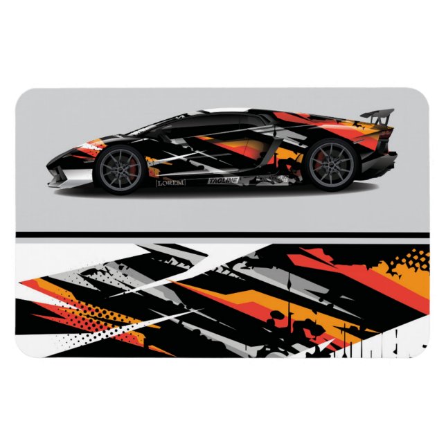 Flexible Race Car Magnet (Horizontal)