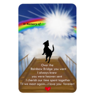Flexible Rainbow Bridge for Dogs Magnet