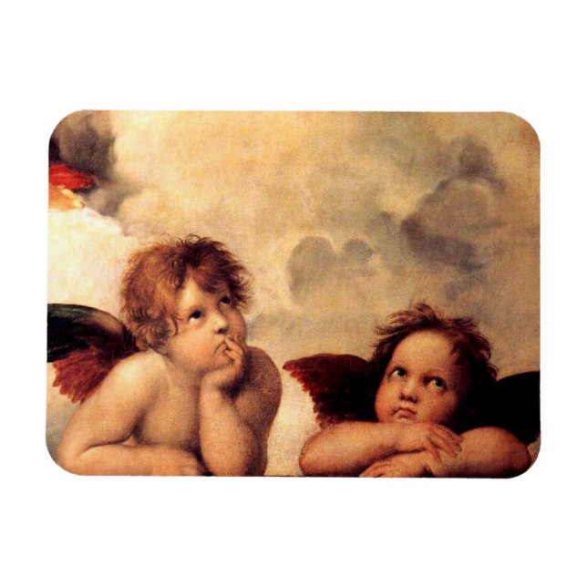 Flexible Raphael Cherubs Sistine Madonna Magnet (Horizontal)