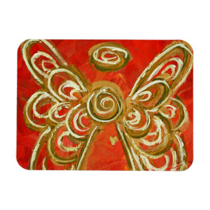 Flexible Red Guardian Angel Personnalisé Magnet Art Peintur