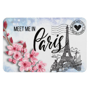 Flexible Rencontrez-moi dans Paris Magnet 4"x6"