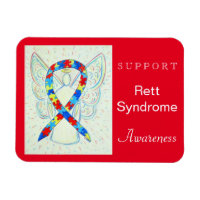 Rett Syndrome Sensibilisation Ruban Angel Magnet