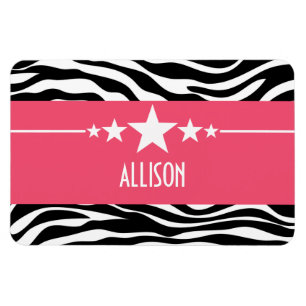 Flexible Rose Sassy Star Zebra Premium Magnet