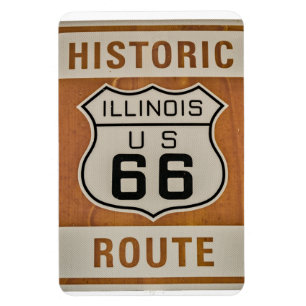 Flexible Route historique 66 en Illinois Magnet