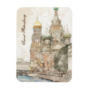 Flexible Saint-Pétersbourg Russie Souvenir Magnet - Pittore