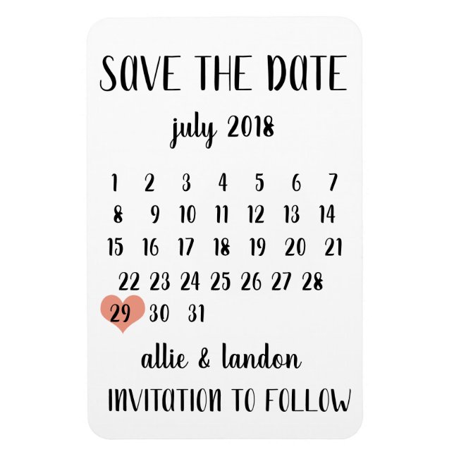 Flexible Save the date | Magnet (Vertical)