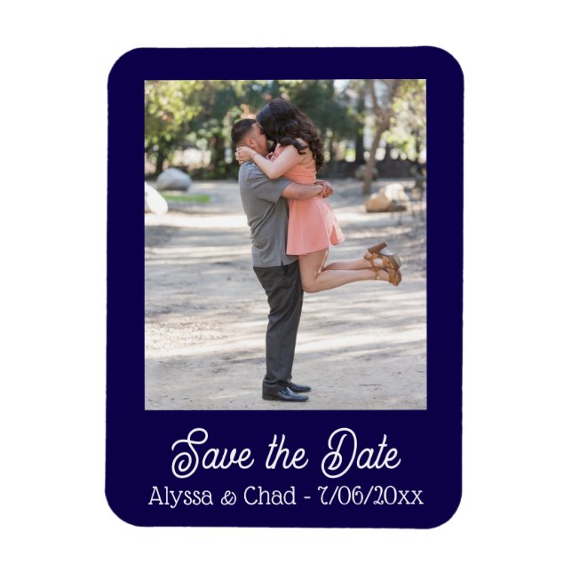 Flexible Save the date magnet personalized photo (Vertical)