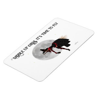 Flexible Sorcière Tipsy Sur Magnet Flying Broom