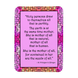 Flexible St. Hildegard de Bingen Quote Magnet