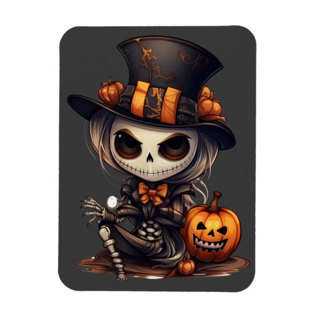 Flexible Steampunk Squelette Magnet (Vertical)