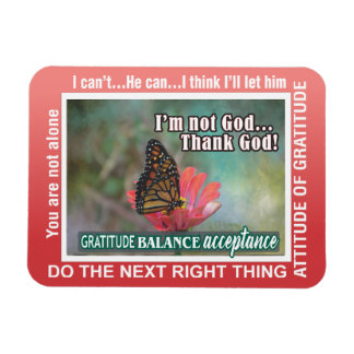 Flexible thank God  slogans butterflies Magnet