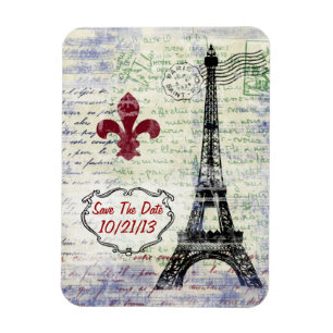 Flexible Tour Eiffel France Économisez La Date Magnet
