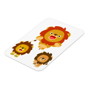Flexible 'Venant! !" 3 mignons Lions Caricature Magnet flex