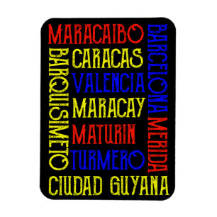 Flexible Venezuela Caracas Ville Noms Magnet de photos