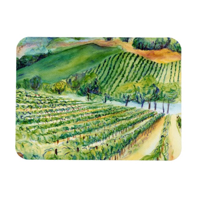 Flexible Vignobles Vignoble Peinture Magnet (Horizontal)