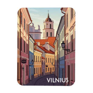 Flexible Vilnius Vieille Ville Lituanie Photo Magnet flexib