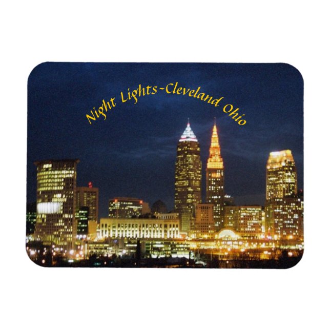 Flexible Vue de nuit Cleveland OH Magnet (Horizontal)