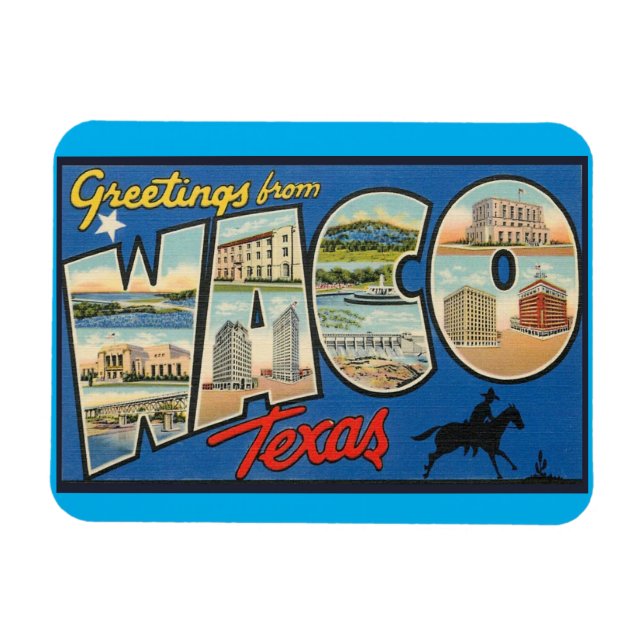 Flexible Waco Texas Magnet (Horizontal)