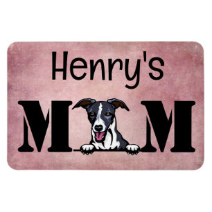 Flexible Whippet Peeking Personnalisé Maman Magnet
