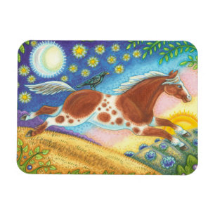 Flexible Wild Horse Hill Folk Art MAGNET Susan Brack