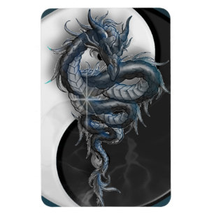 Flexible Yin Yang Chinese Dragon Premium Magnet