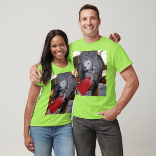 Flexibler afrikanisches Grau-Papagei des Kongos T-Shirt