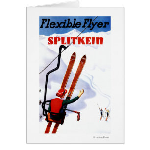 Flexibler Flyer Splitkein hölzerner SkisPromo