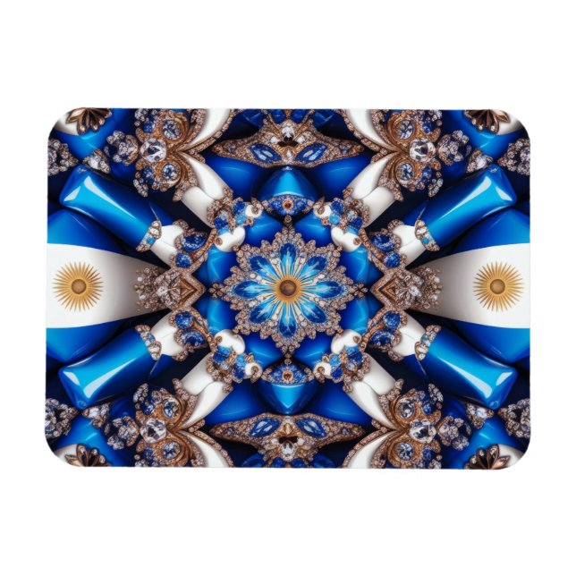 Flexibler Foto-Magnet mit argentinischen Farben Magnet (Horizontal)