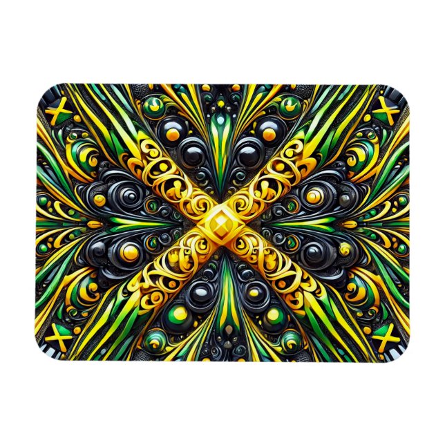 Flexibler Foto-Magnet mit jamaikanischen Farben Magnet (Horizontal)